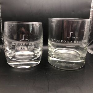 Woodford Reserve Bourbon Glasses Set of 2 Distillery Old Fashioned Rocks